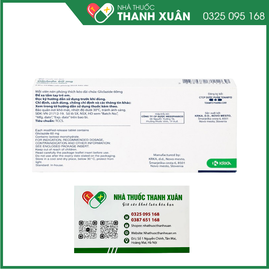 Gliclada 60mg trị đái tháo đường